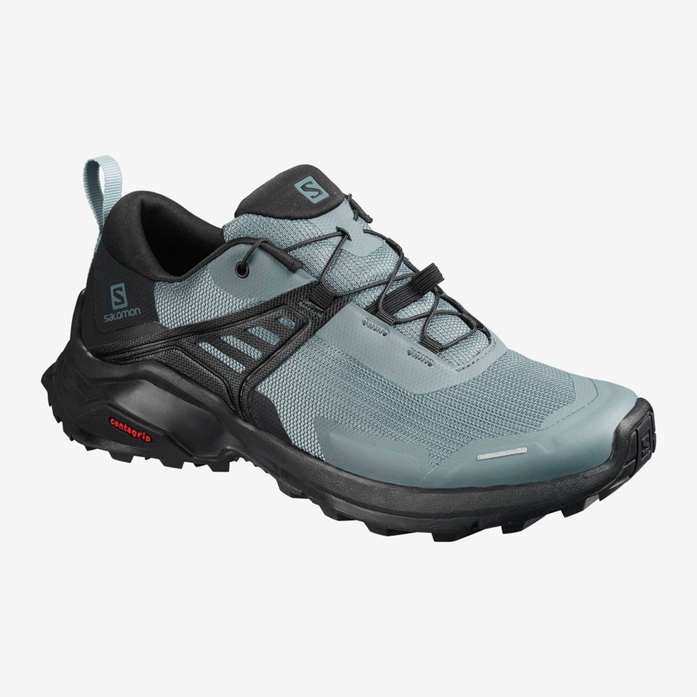 Salomon Israel X RAISE - Womens Trail Running Shoes - Cadetblue (LOQY-25130)